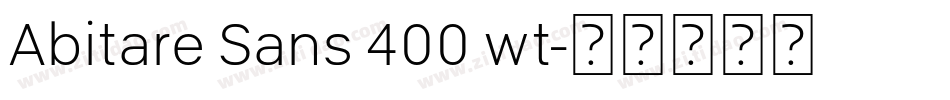 Abitare Sans 400 wt字体转换